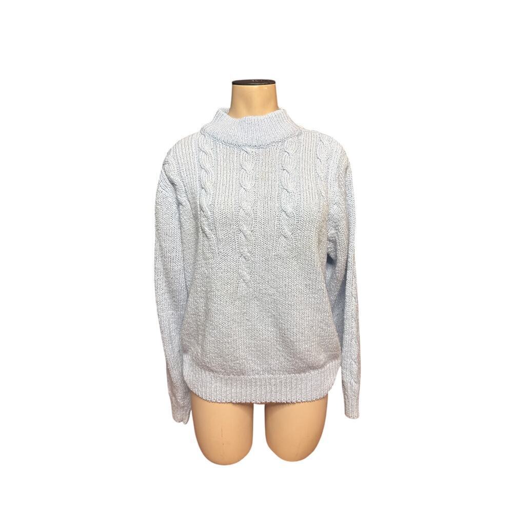 Y2K Partners by Mervyns Blue Cable Knit Sweater Women’s Medium Acrylic